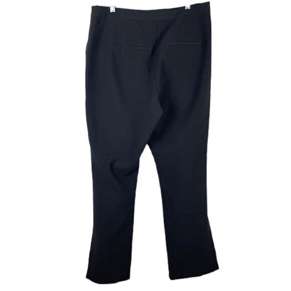 Good American Exec Flared Leg Side Slit Trouser Pant Black Plus size 14 / 32 - Picture 4 of 7